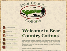 Tablet Screenshot of bearcountrycottons.com